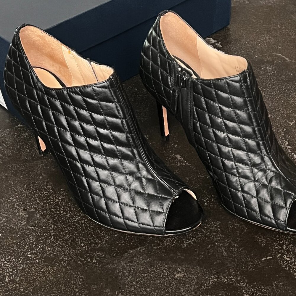 Cole Haan Annabel Black Quilted Bootie Size 7.5